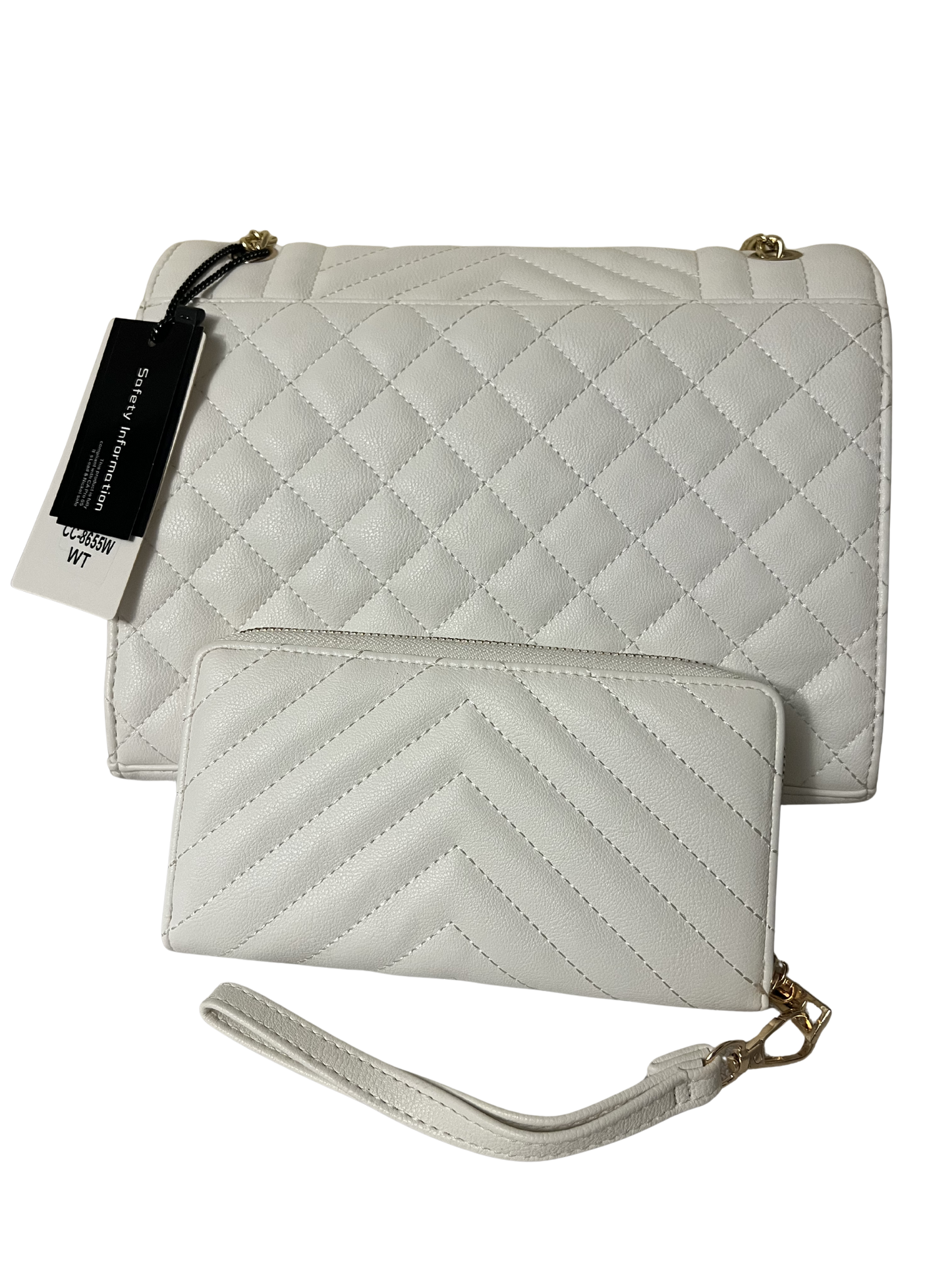 cartera de hombros de dos  piesas de cadena y cruzada